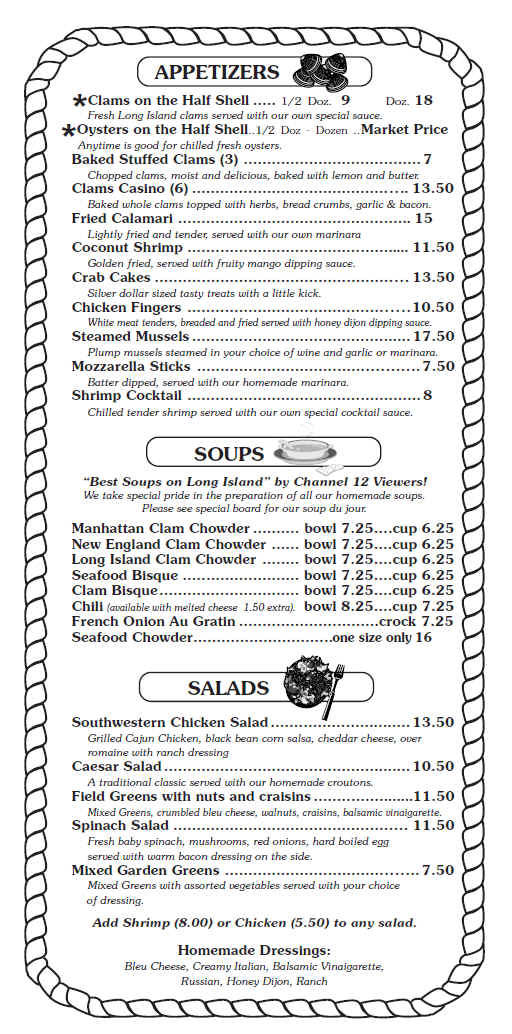 Chowder Bar Restaurant Bayshore Restaurants