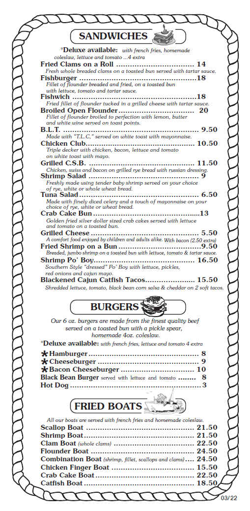 Chowder Bar Restaurant Bayshore Restaurants