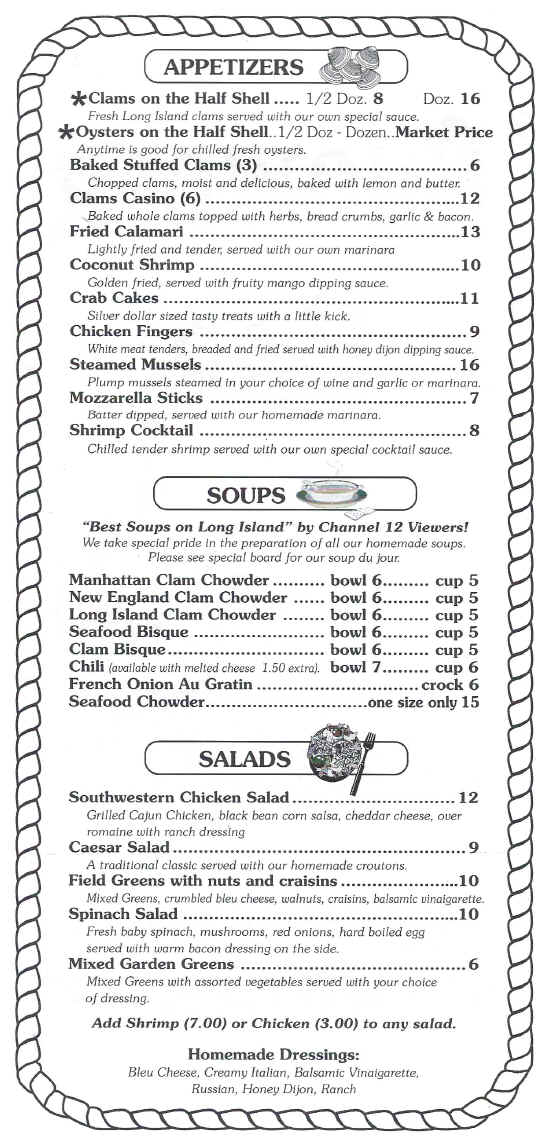 Chowder Bar Restaurant Bayshore Restaurants