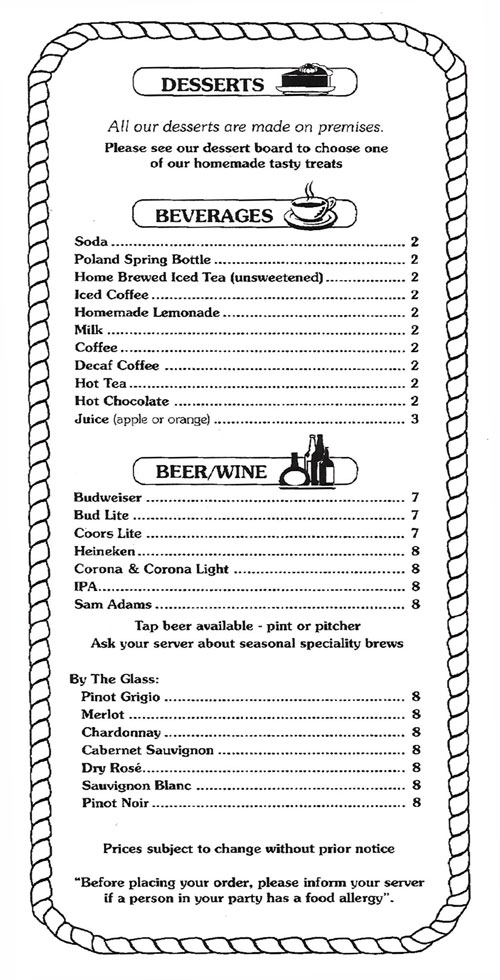 Chowder Bar Restaurant Bayshore Restaurants