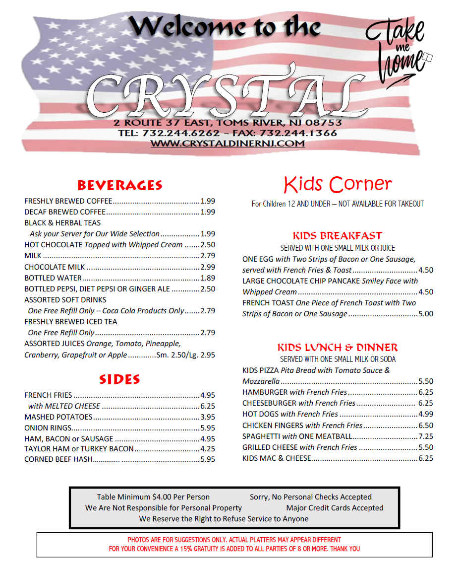 Crystal Diner, Restaurant, Diner, Toms River, New