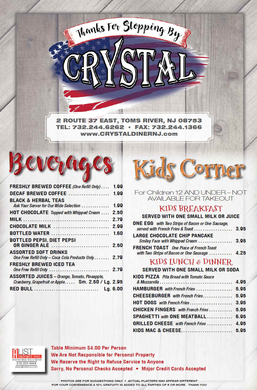 Crystal Diner, Restaurant, Diner, Toms River, New