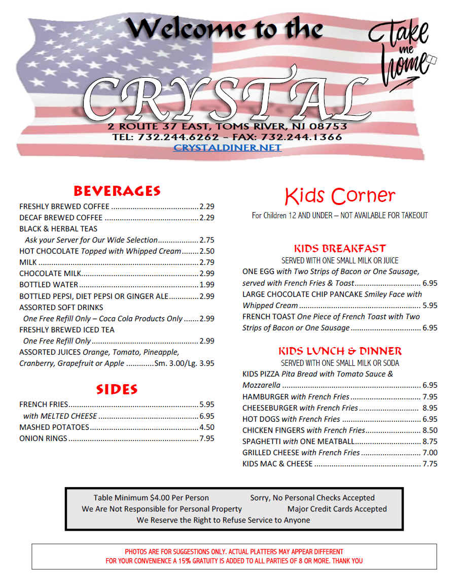 Crystal Diner, Restaurant, Diner, Toms River, New