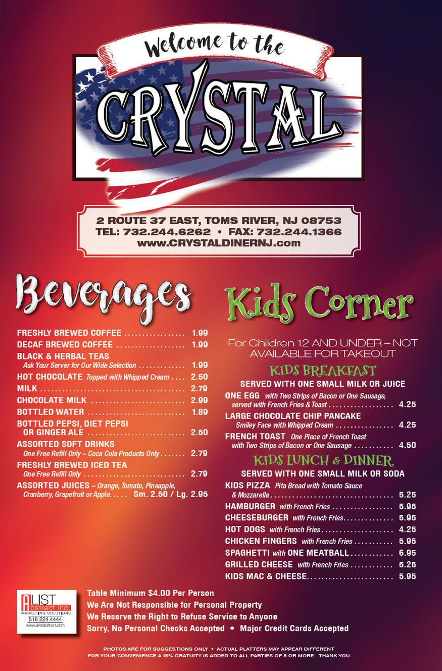 Crystal Diner, Restaurant, Diner, Toms River, New