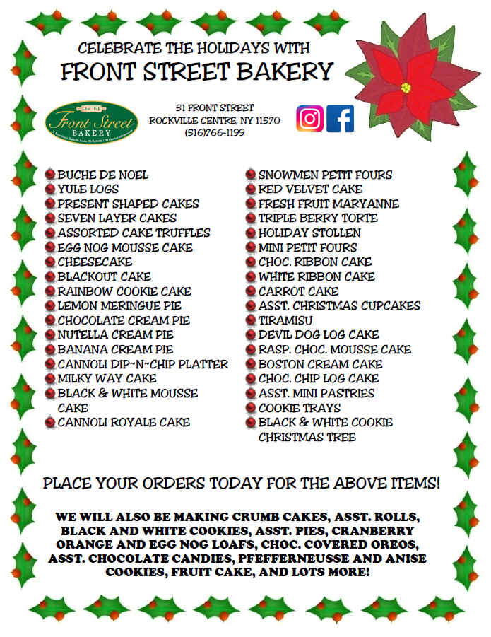 Long Island Bakery, Long Island Bakeries