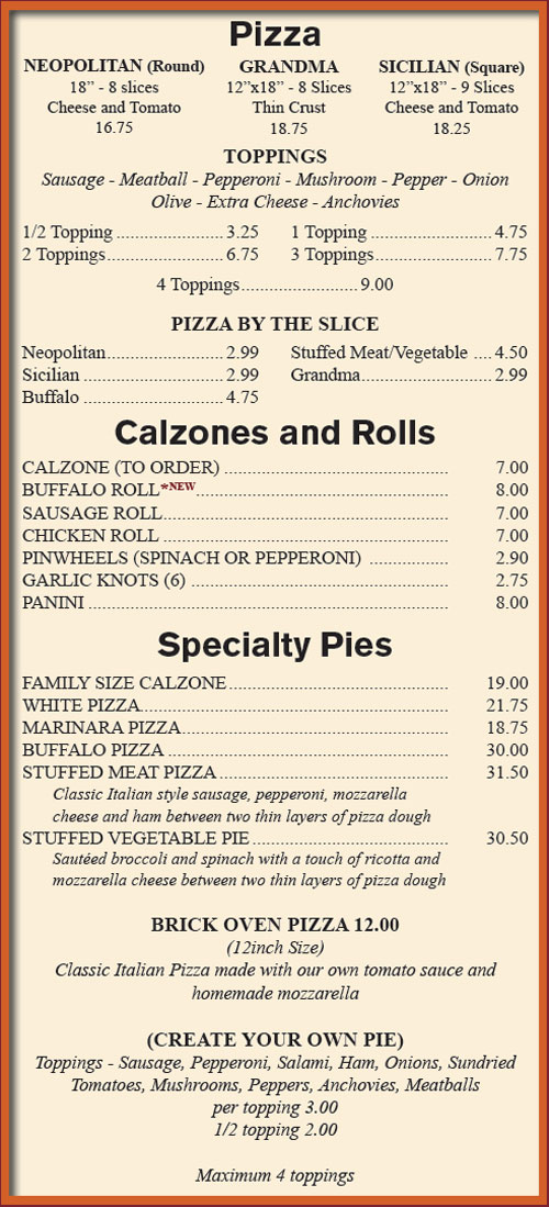 Ginos of Elmont, Pizza, Restaurant, Pizzeria