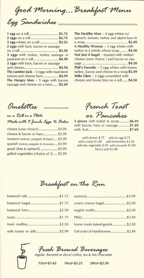 Seventh Street, Deli, Breakfast, Lunch