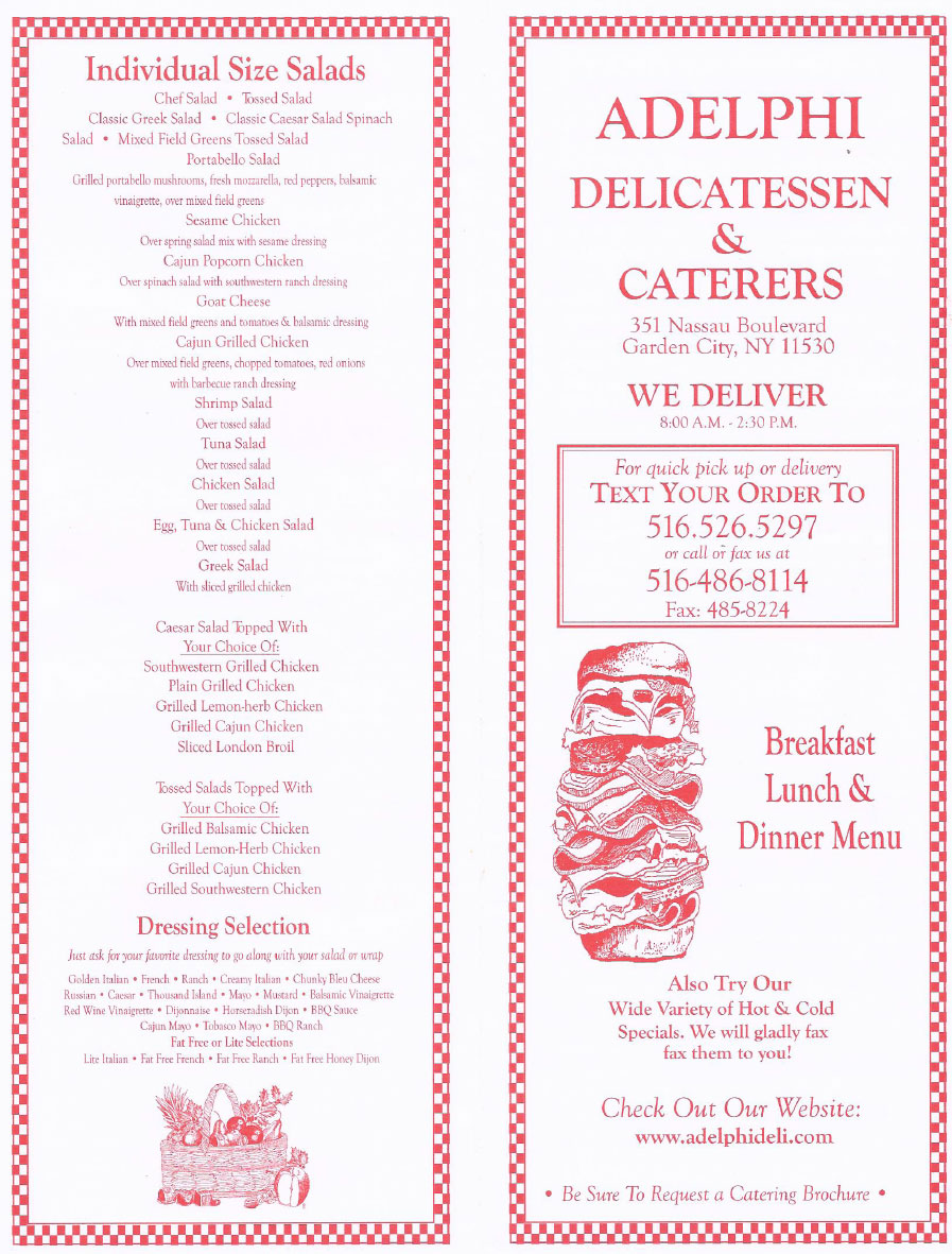 Adelphi Deli member of Garden City Delis Long