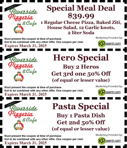 Linda's Riverside Pizzeria & Cafe - Kings Park - Menu & Hours