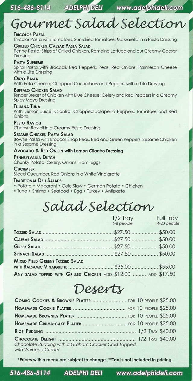 Adelphi Deli member of Garden City Delis Long