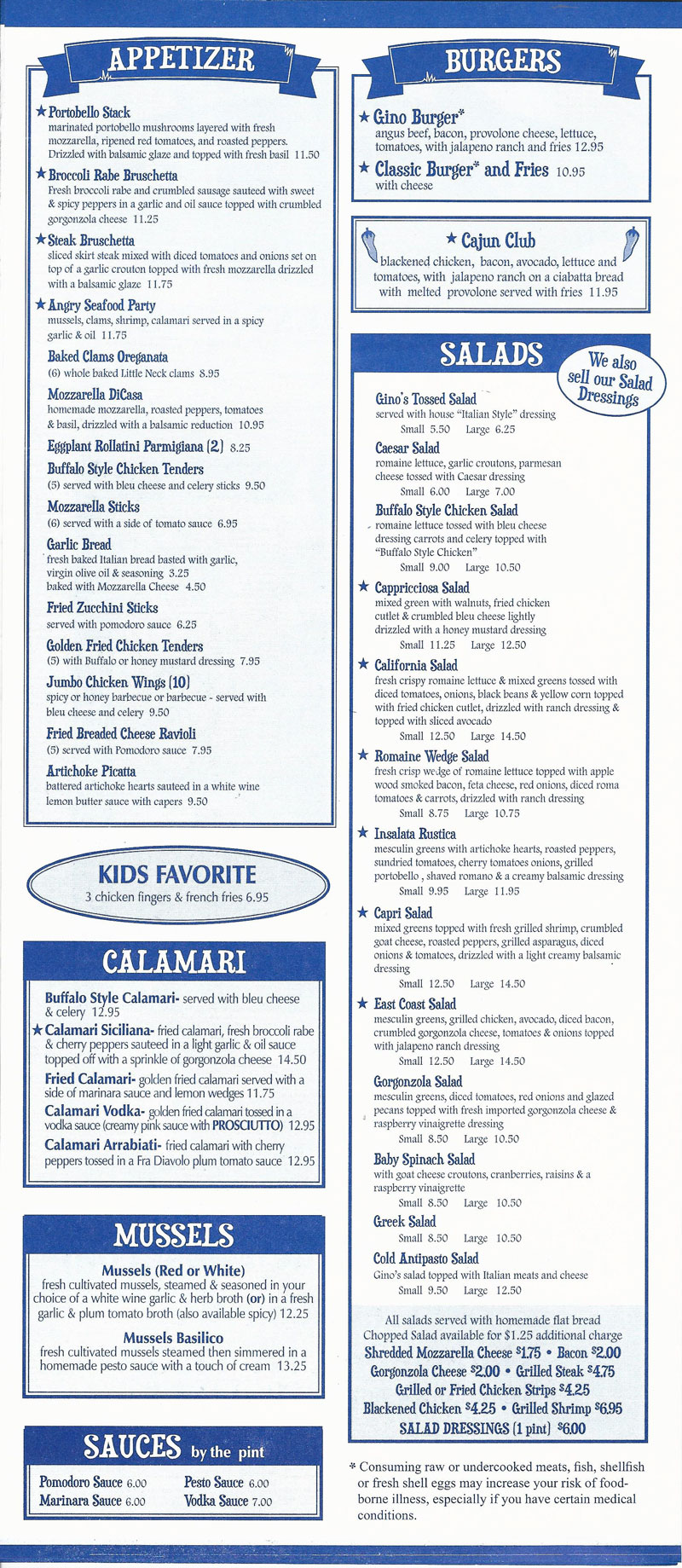 Ginos RVC, Pizza, Pasta, Restaurant, Rockville Centre